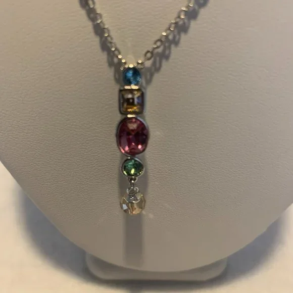COPY - Multi-Colored Crystal Swarovski Elements Necklace - Picture 1 of 3
